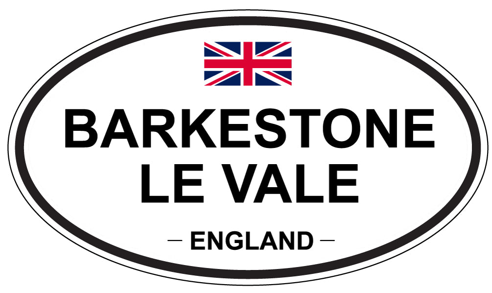 BARKESTONE LE VALE, ENGLAND - Oval Sticker