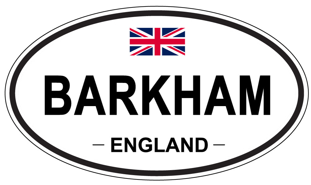 BARKHAM, ENGLAND - Oval Sticker