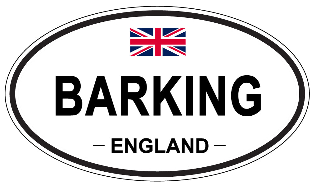 BARKING, ENGLAND - Oval Sticker