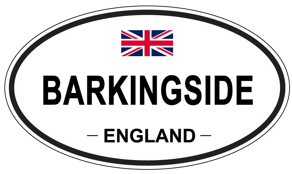 BARKINGSIDE, ENGLAND - Oval Sticker