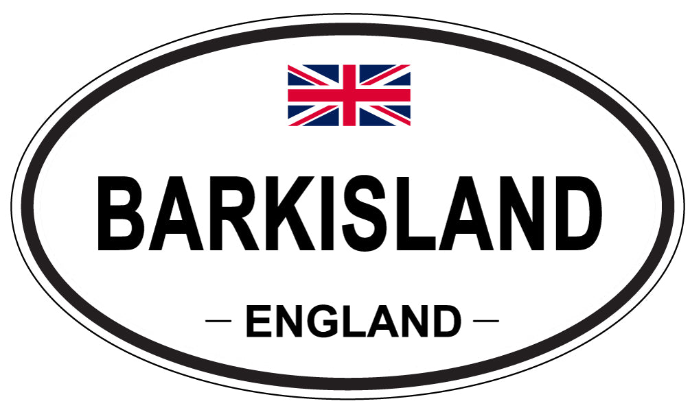 BARKISLAND, ENGLAND - Oval Sticker