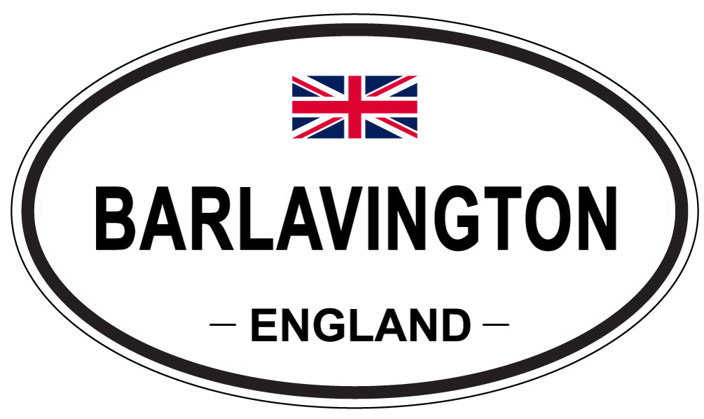 BARLAVINGTON, ENGLAND - Oval Sticker