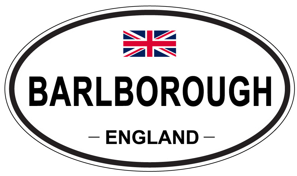 BARLBOROUGH, ENGLAND - Oval Sticker