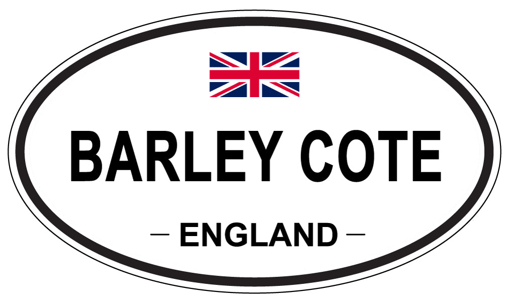 BARLEY COTE, ENGLAND - Oval Sticker
