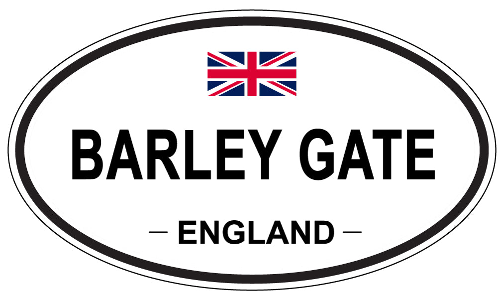 BARLEY GATE, ENGLAND - Oval Sticker
