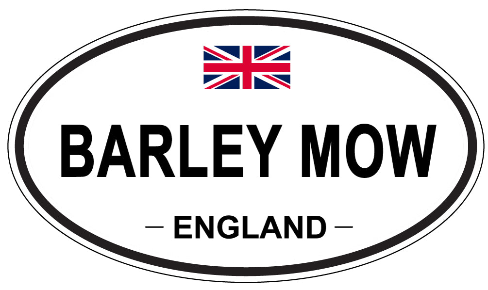 BARLEY MOW, ENGLAND - Oval Sticker