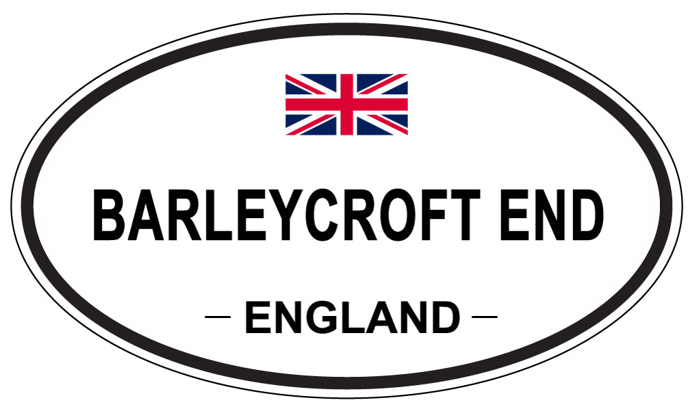 BARLEYCROFT END, ENGLAND - Oval Sticker