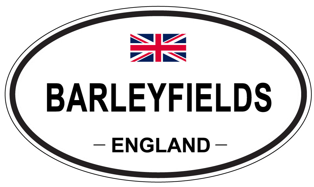 BARLEYFIELDS, ENGLAND - Oval Sticker