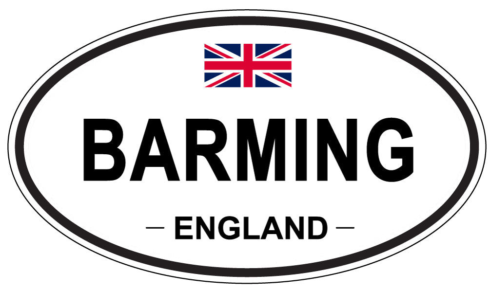 BARMING, ENGLAND - Oval Sticker