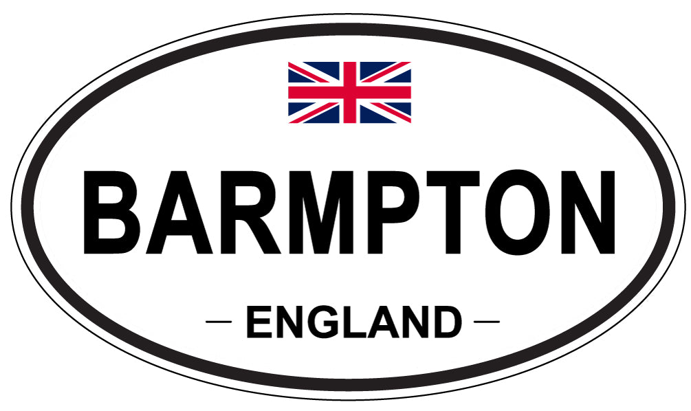 BARMPTON, ENGLAND - Oval Sticker