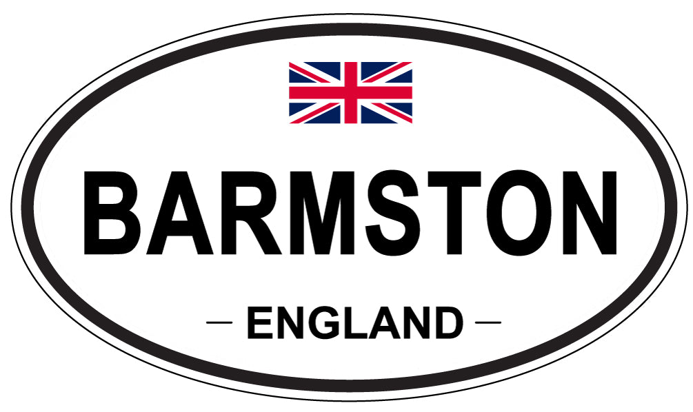 BARMSTON, ENGLAND - Oval Sticker