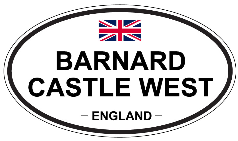 BARNARD CASTLE WEST, ENGLAND - Oval Sticker