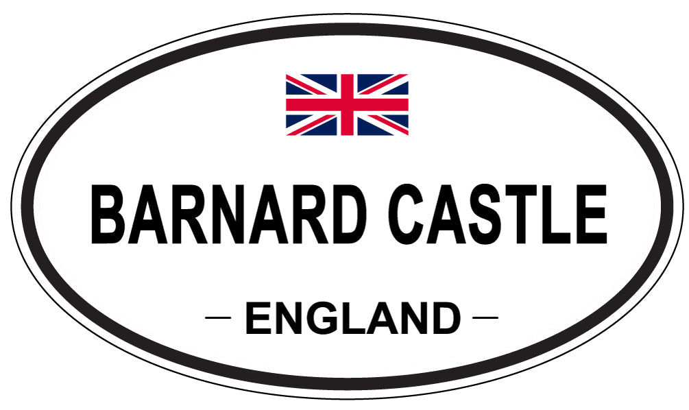 BARNARD CASTLE, ENGLAND - Oval Sticker