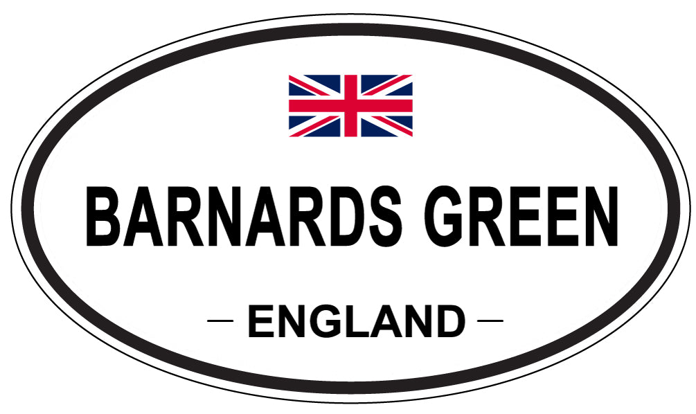 BARNARDS GREEN, ENGLAND - Oval Sticker