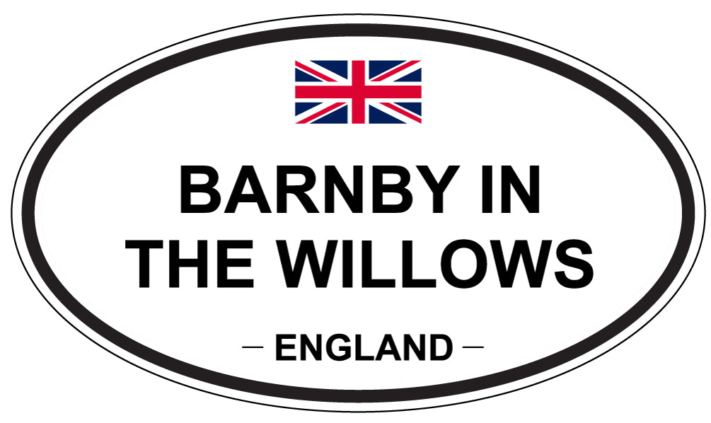 BARNBY IN THE WILLOWS, ENGLAND - Oval Sticker