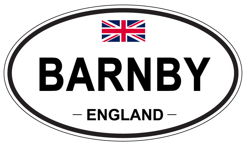 BARNBY, ENGLAND - Oval Sticker