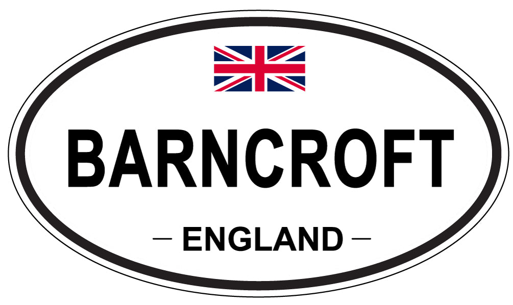 BARNCROFT, ENGLAND - Oval Sticker
