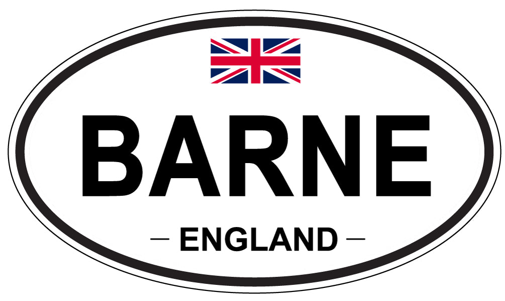 BARNE, ENGLAND - Oval Sticker
