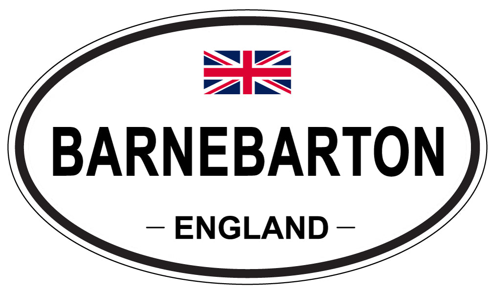 BARNEBARTON, ENGLAND - Oval Sticker