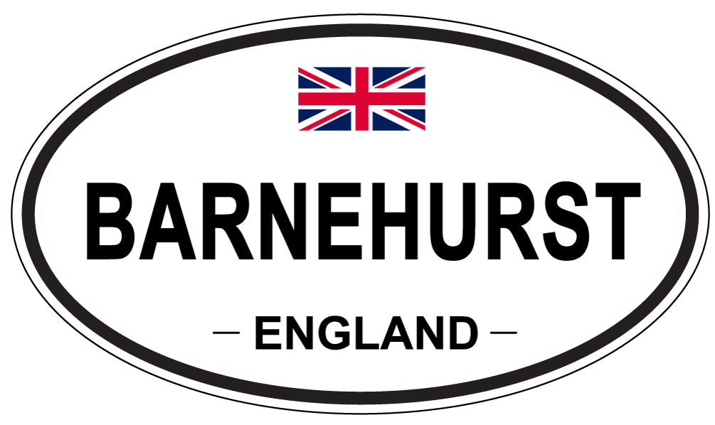 BARNEHURST, ENGLAND - Oval Sticker
