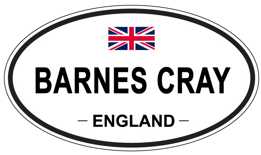 BARNES CRAY, ENGLAND - Oval Sticker