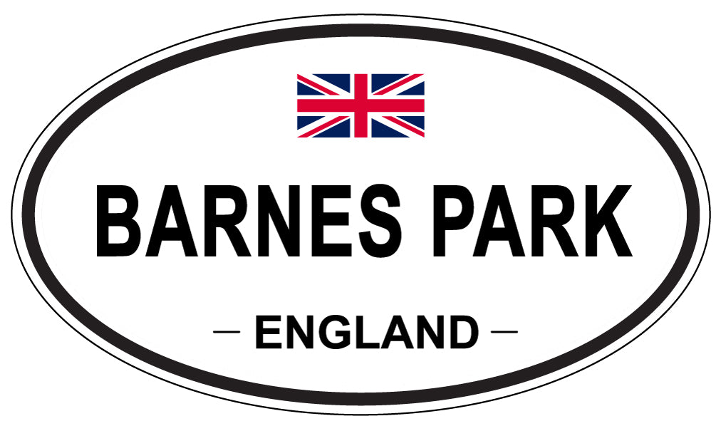 BARNES PARK, ENGLAND - Oval Sticker
