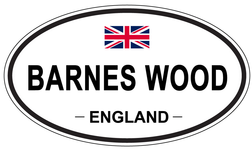BARNES WOOD, ENGLAND - Oval Sticker