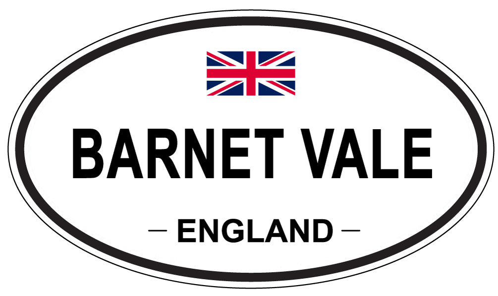BARNET VALE, ENGLAND - Oval Sticker