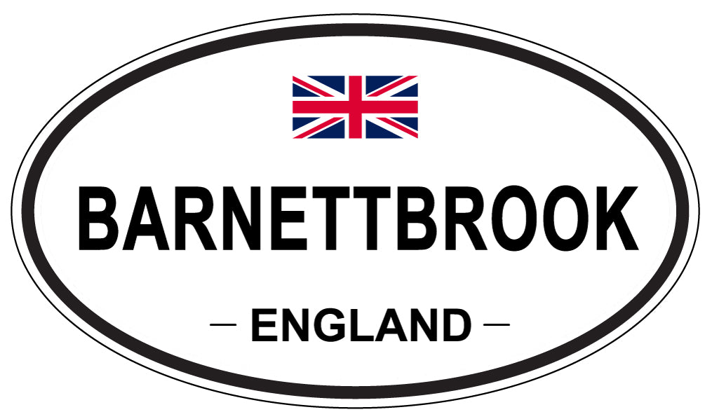 BARNETTBROOK, ENGLAND - Oval Sticker