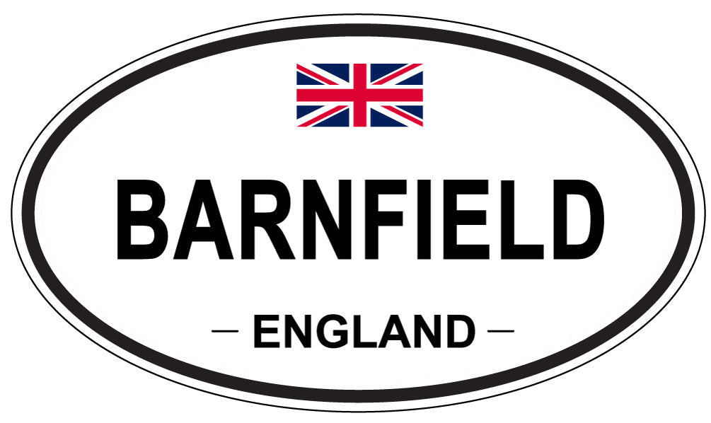 BARNFIELD, ENGLAND - Oval Sticker