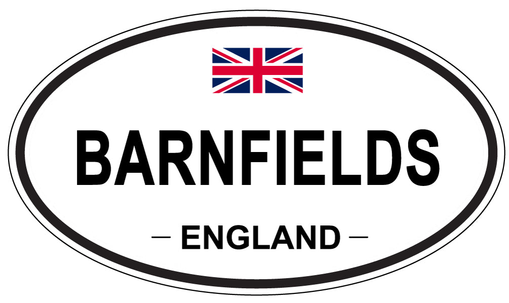 BARNFIELDS, ENGLAND - Oval Sticker