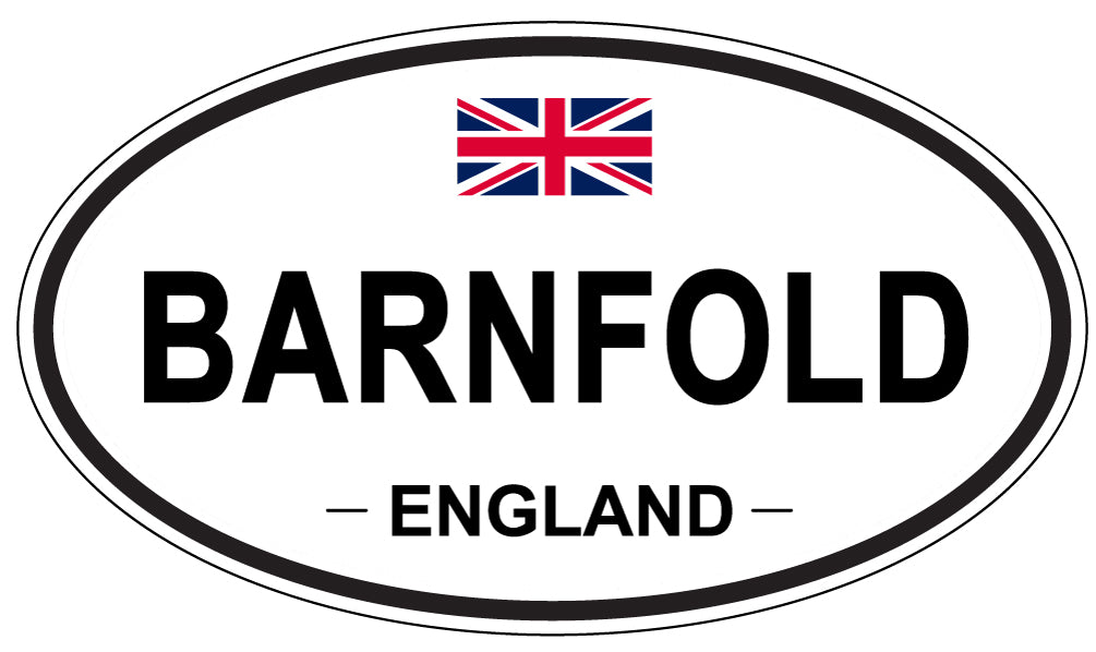 BARNFOLD, ENGLAND - Oval Sticker