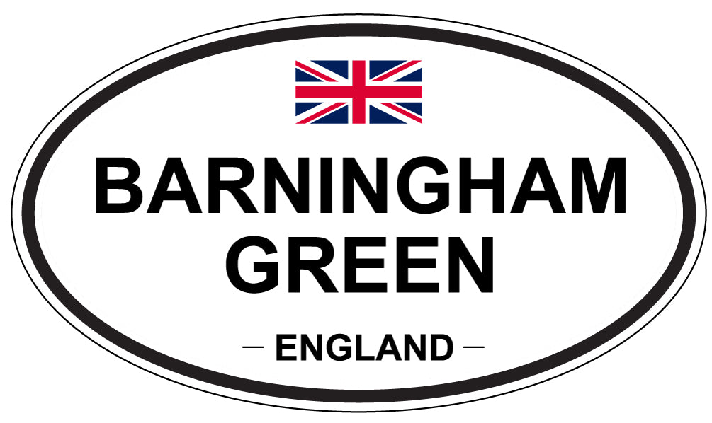 BARNINGHAM GREEN, ENGLAND - Oval Sticker