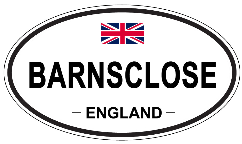 BARNSCLOSE, ENGLAND - Oval Sticker