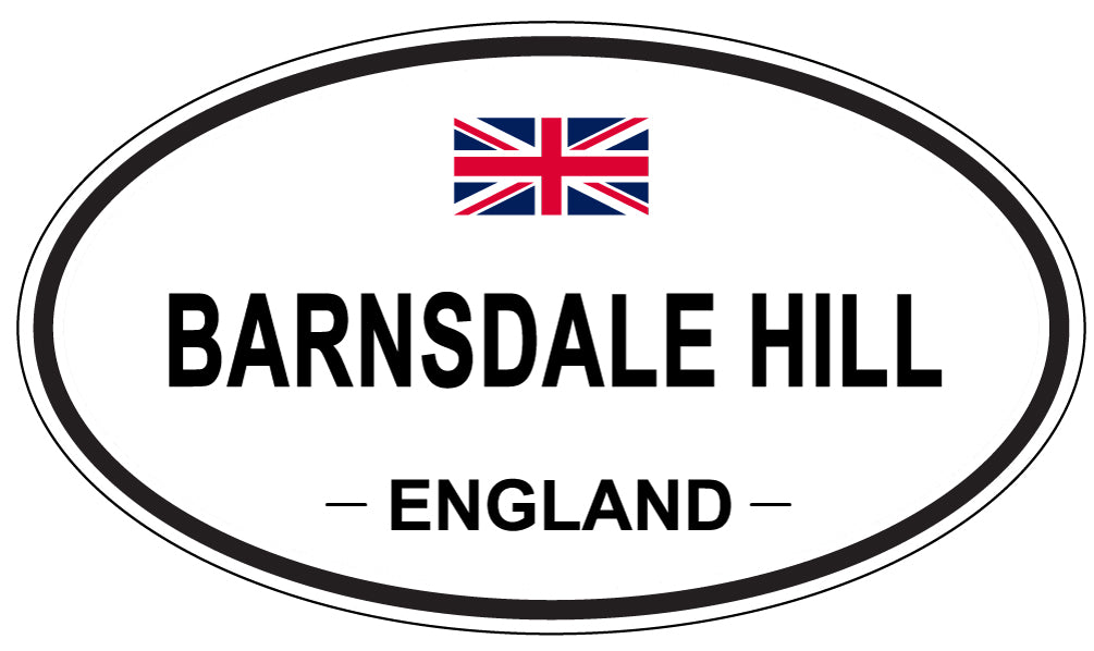 BARNSDALE HILL, ENGLAND - Oval Sticker