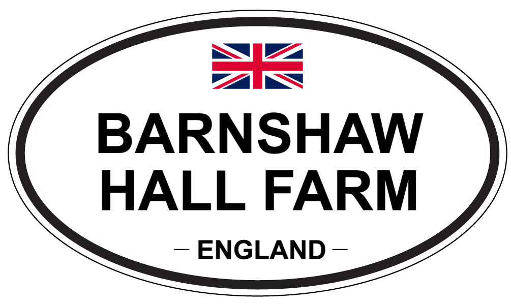 BARNSHAW HALL FARM, ENGLAND - Oval Sticker