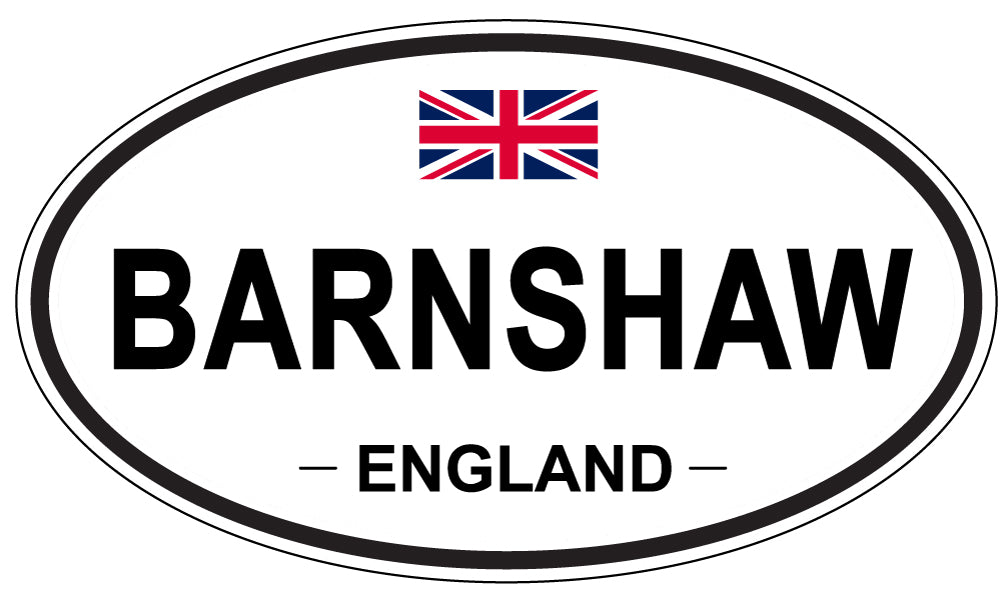 BARNSHAW, ENGLAND - Oval Sticker
