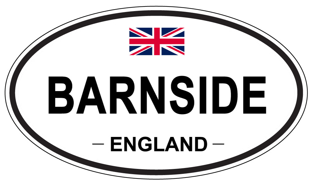 BARNSIDE, ENGLAND - Oval Sticker