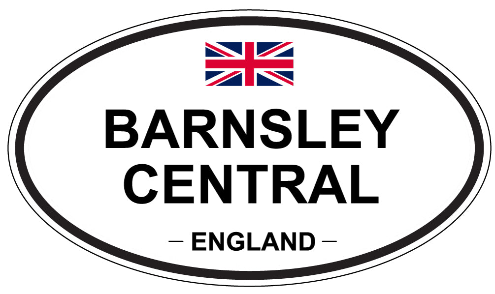 BARNSLEY CENTRAL, ENGLAND - Oval Sticker
