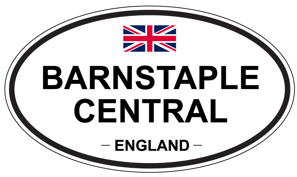 BARNSTAPLE CENTRAL, ENGLAND - Oval Sticker