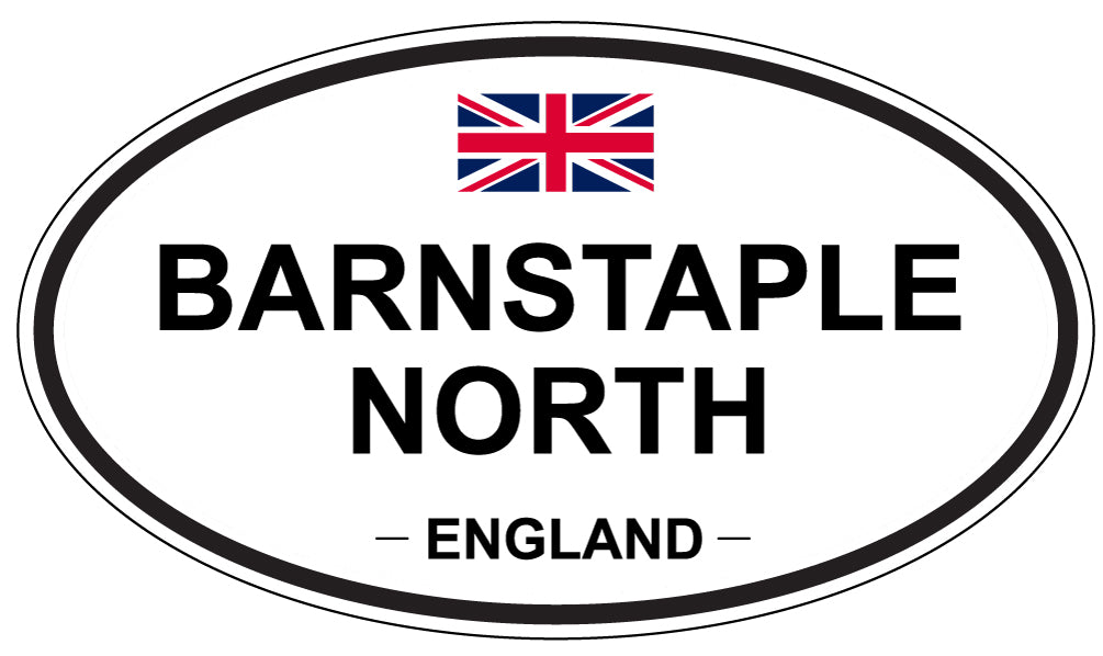 BARNSTAPLE NORTH, ENGLAND - Oval Sticker