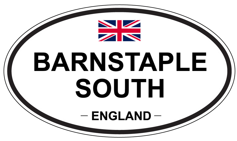 BARNSTAPLE SOUTH, ENGLAND - Oval Sticker