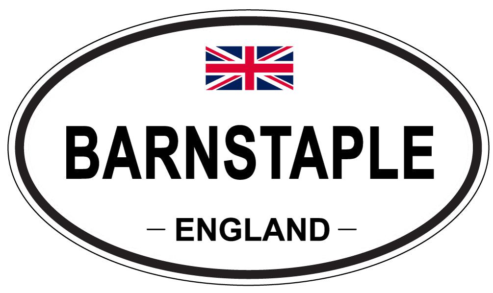 BARNSTAPLE, ENGLAND - Oval Sticker
