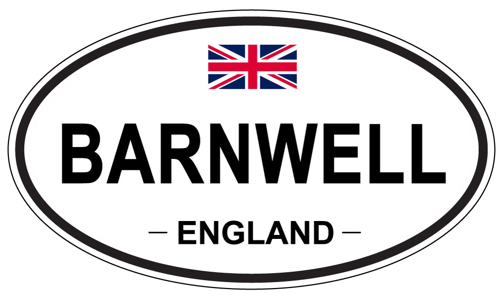 BARNWELL, ENGLAND - Oval Sticker