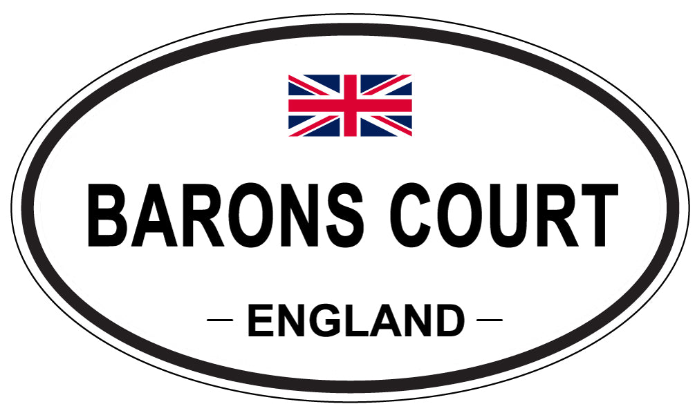 BARONS COURT, ENGLAND - Oval Sticker