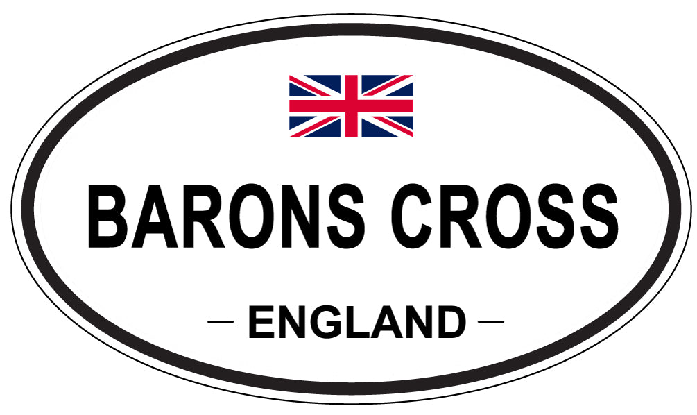 BARONS CROSS, ENGLAND - Oval Sticker