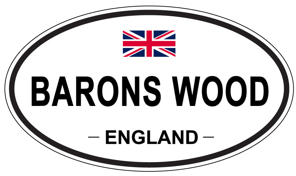 BARONS WOOD, ENGLAND - Oval Sticker