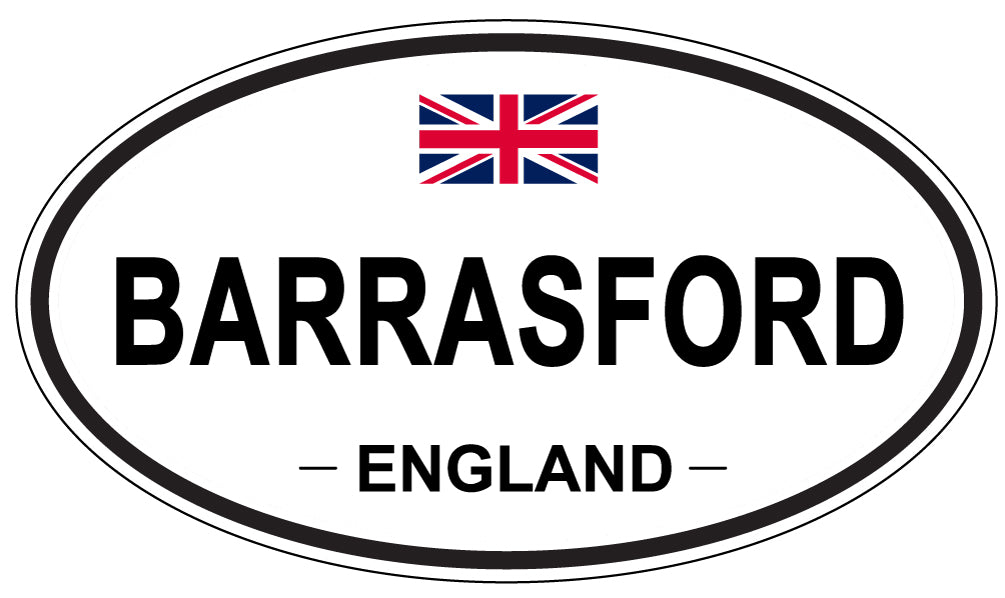 BARRASFORD, ENGLAND - Oval Sticker