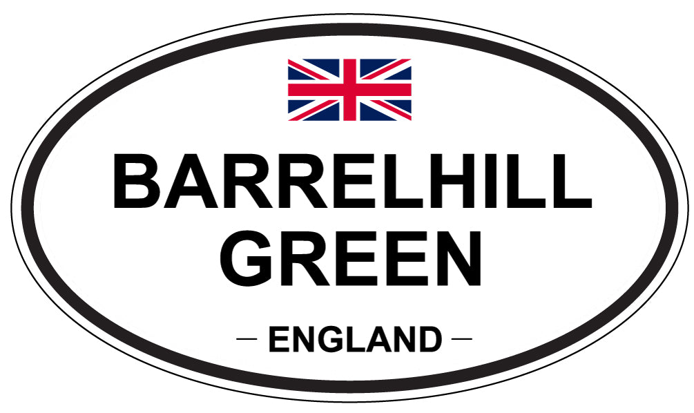 BARRELHILL GREEN, ENGLAND - Oval Sticker