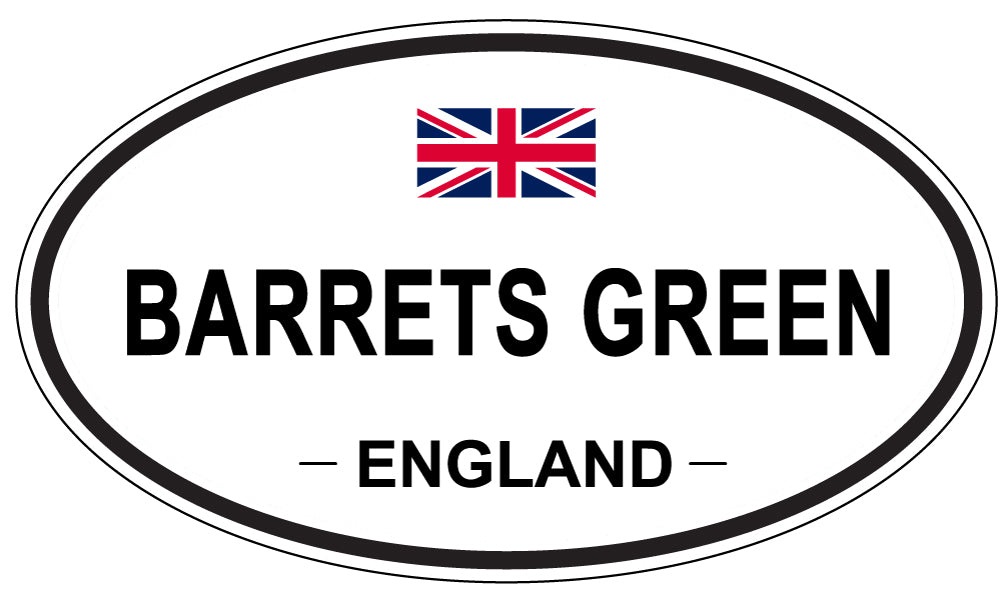 BARRETS GREEN, ENGLAND - Oval Sticker
